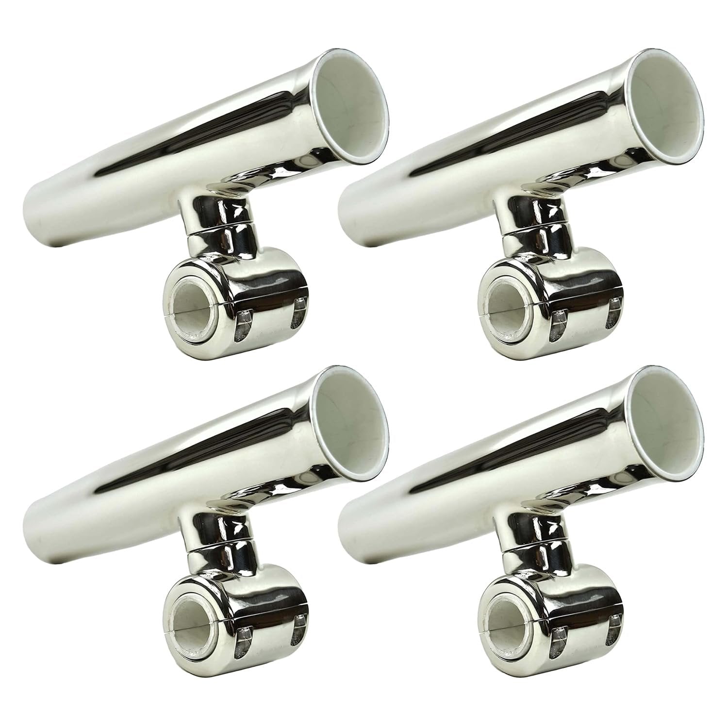 Marine City Adjustable Fishing Rod Holder – 304 Stainless Steel Clamp-On (4 Pcs)