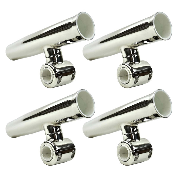 Marine City Adjustable Fishing Rod Holder – 304 Stainless Steel Clamp-On (4 Pcs)