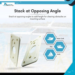 MARINE CITY Marine Antenna Mount Shim Kit Plastic Shims Short & Long Taper