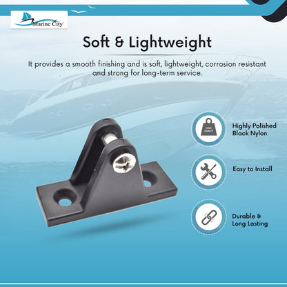 Marine City Nylon Bimini Top Deck Hinges Corrosion & Water-Resistant (Pack of 2) Marine City