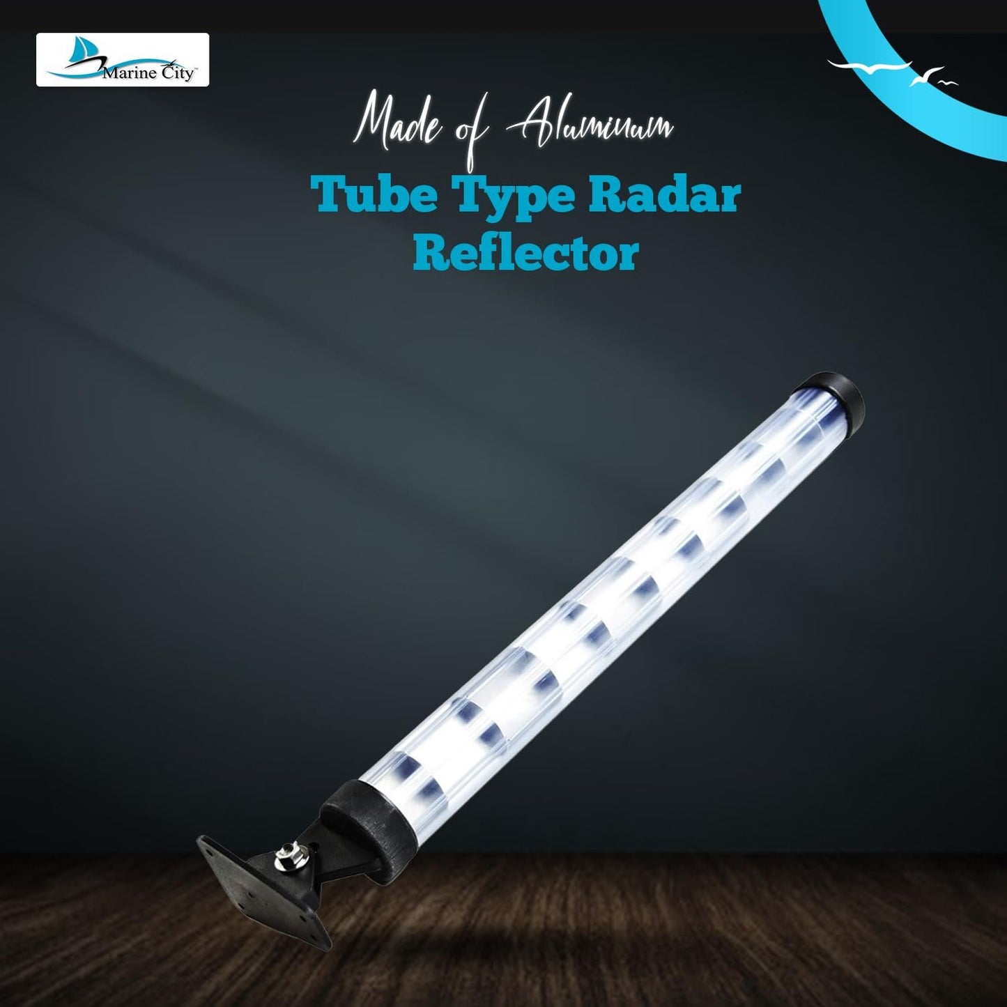 MARINE CITY Tube Type Radar Reflector – 20” Aluminum Marine Reflector, 21 SQ FT