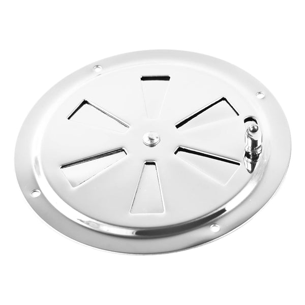 Marine City 6 Inch Stainless Steel Round Louver Vent Cover with Side Knob