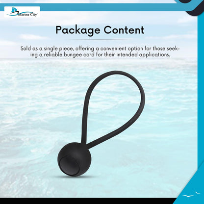 Marine City Polyethylene Black Ball Bungee Cord for 4-Step Telescoping Ladder Marine CIty