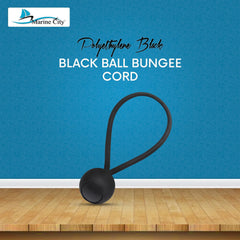 Marine City Cuerda elástica de bola negra de polietileno para escaleras telescópicas de barcos de 2/3/4 escalones (para escaleras telescópicas de barcos de 4 escalones)