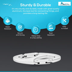 Marine City 8-Shape Carabiner Snap Hook – Aluminum Alloy for Bags (Pack of 1)