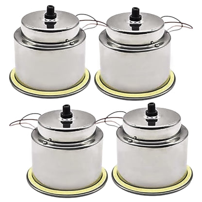 Marine City Stainless Steel Red LED Illuminated Drink Holder with Drain (4 Pcs)