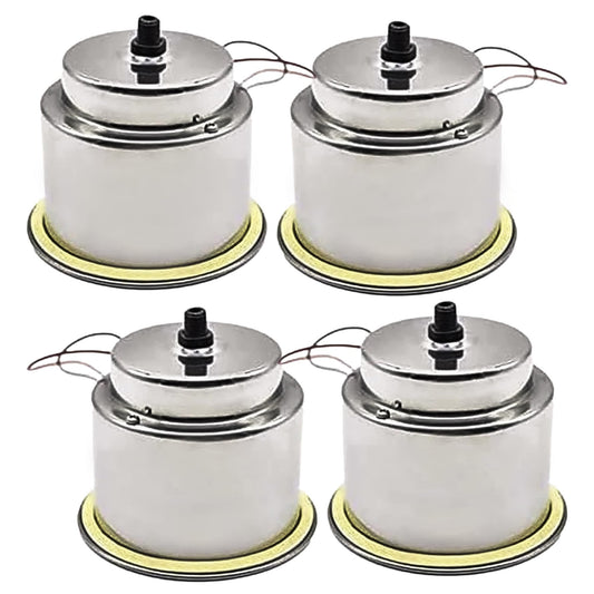 Marine City Stainless Steel Red LED Illuminated Drink Holder with Drain (4 Pcs)