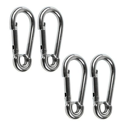 Marine City 316 mosquetones de acero inoxidable de 2 pulgadas/gancho de presión con anillo para escalada, pesca, senderismo (1 unidad) 