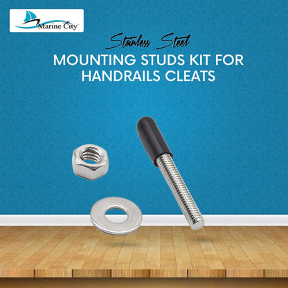 Marine City Mounting Studs Kit for Handrails & Cleats – 304 Stainless Steel
