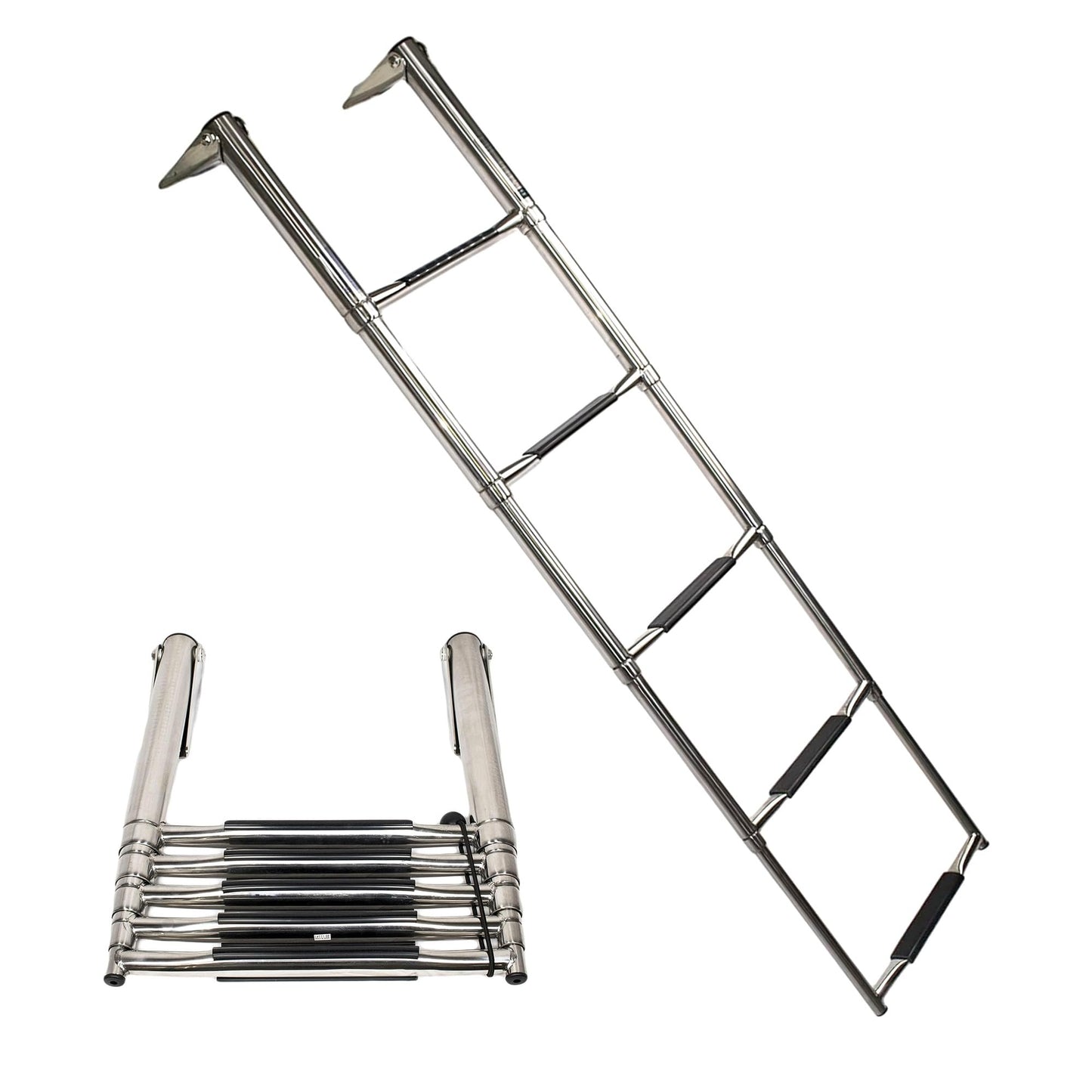 Marine City 5-Step Telescoping Swim Ladder, 304 Stainless Steel, 400 lb Capacity
