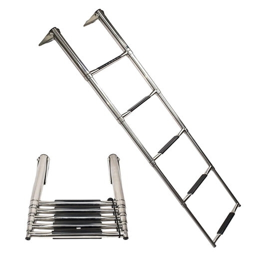 Marine City 5-Step Telescoping Swim Ladder, 304 Stainless Steel, 400 lb Capacity