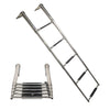 MARINE CITY Escalera de baño de 5 escalones telescópica marina de acero inoxidable resistente