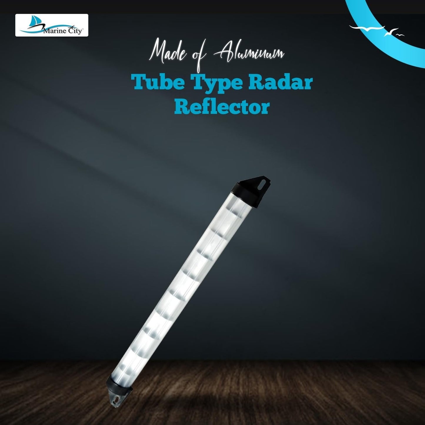 MARINE CITY 23” Aluminum Tube Type Radar Reflector – 25 SQ FT Reflective Area Marine City