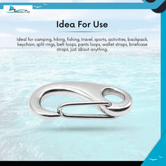 Marine City Egg-Shaped 316 Stainless Steel Spring Snap Hook – 2-1/2” for Keys
