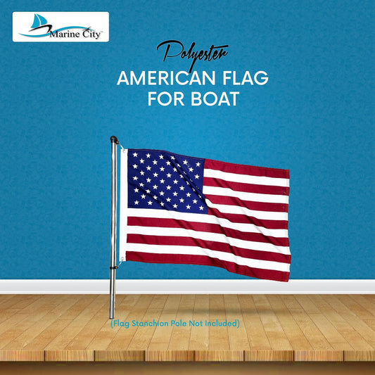 Marine City American Flag for Boats – 20" x 30" Polyester, Wind-Resistant MARINE CITY