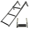 MARINE CITY 3-Step Telescoping Boat Ladder – 304 Stainless Steel, Foldable