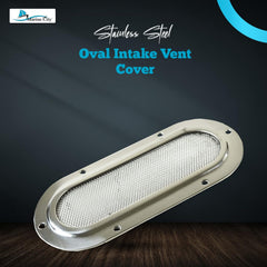 Marine City 316 Stainless Steel Oval Intake Vent Cover – 6-3/4” x 3-1/4”