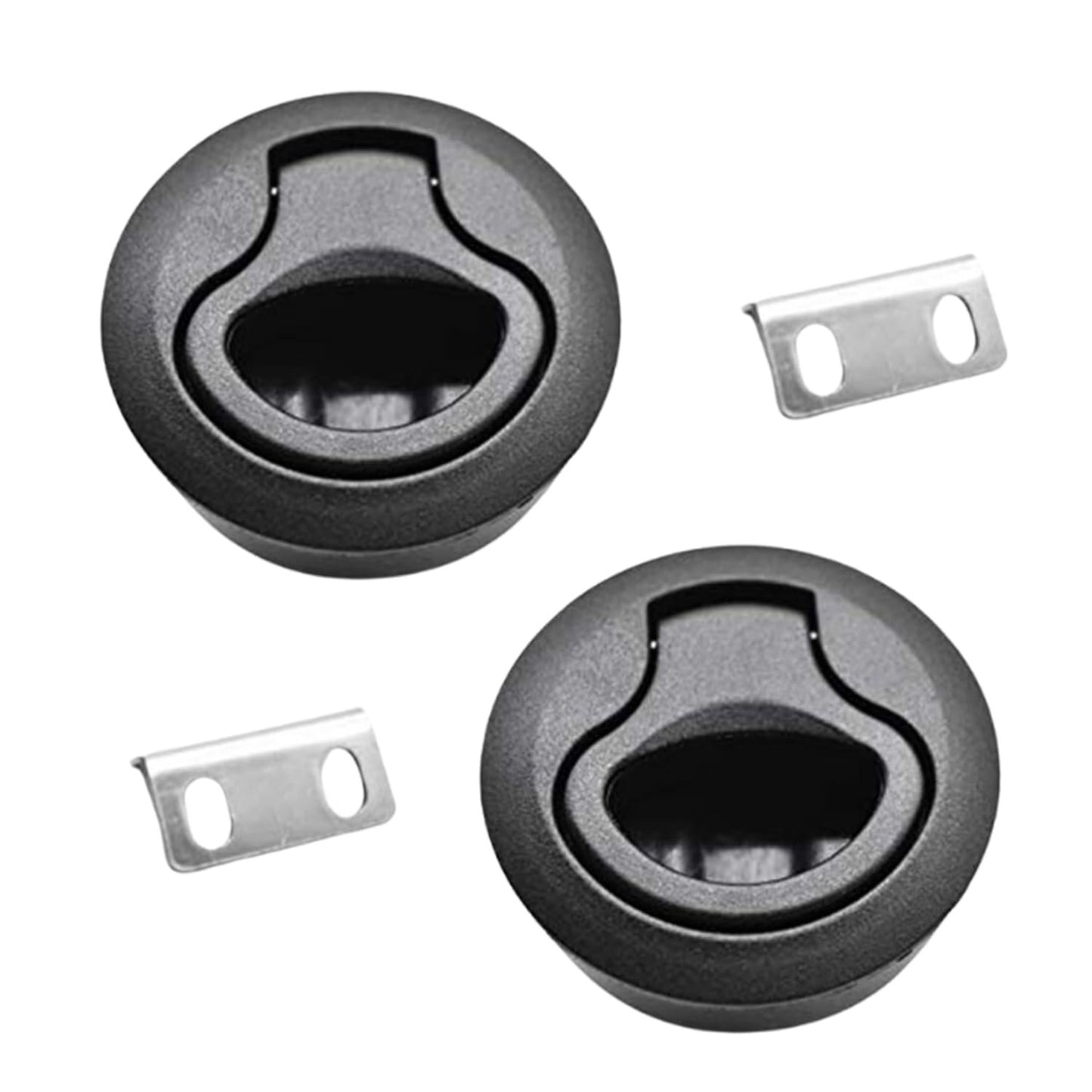Marine City Nylon Round Hatch Flush Pull Stem Latch, 2-2/5”, Durable (Pack of 2)