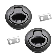 Marine City Nylon Round Hatch Flush Pull Stem Latch, 2-2/5”, Durable (Pack of 2)