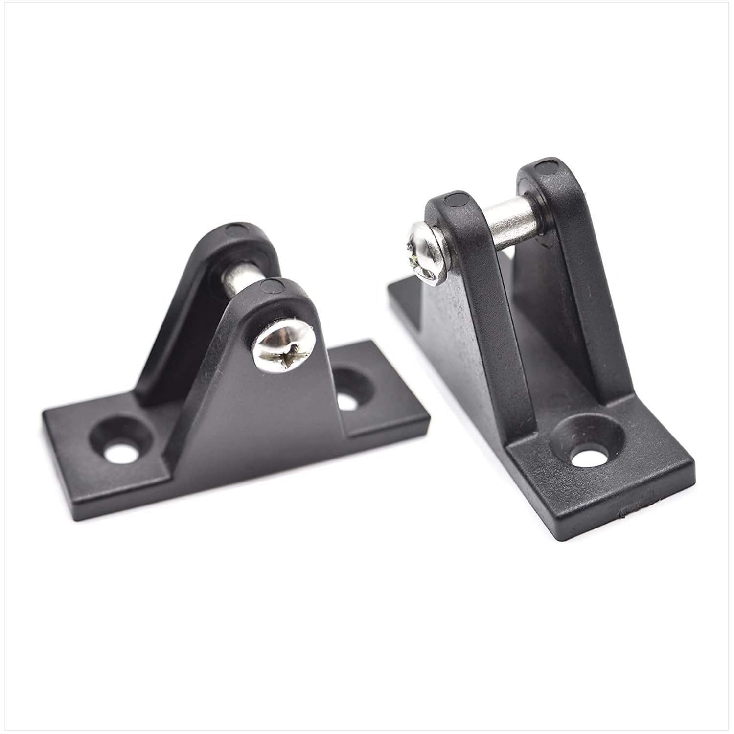 Marine City 2 Pcs Boat Bimini Top Nylon Black 80 Degree Deck Hinge Marine City Hardware