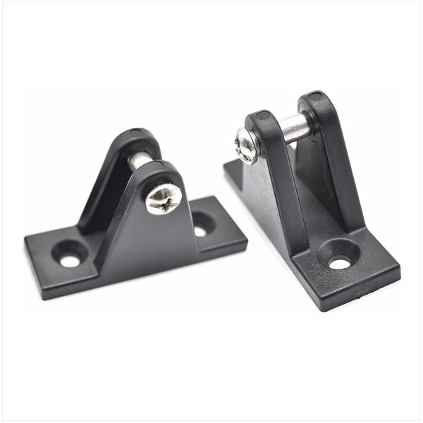 Marine City 2 Pcs Boat Bimini Top Nylon Black 80 Degree Deck Hinge