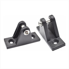 Marine City 2 Pcs Boat Bimini Top Nylon Black 80 Degree Deck Hinge