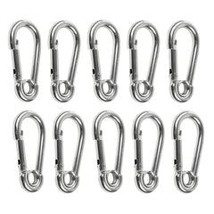 Marine City Carabiner Clip Snap Hook with Ring 4” 316 Stainless Steel, Rustproof