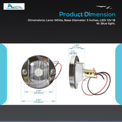 Marine City Flush Mount Red LED Caution Light 3