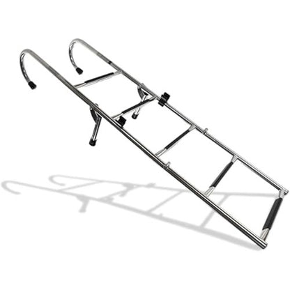Marine City Escalera plegable de acero inoxidable de 2 peldaños + 3 peldaños