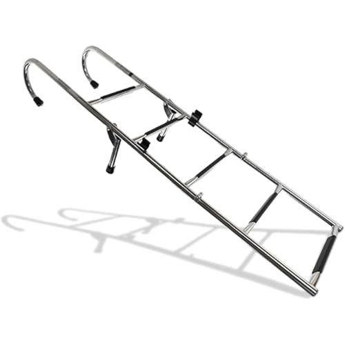 Marine City 2+3 Step Telescoping Folding Ladder – Stainless Steel 400 lb Capacity