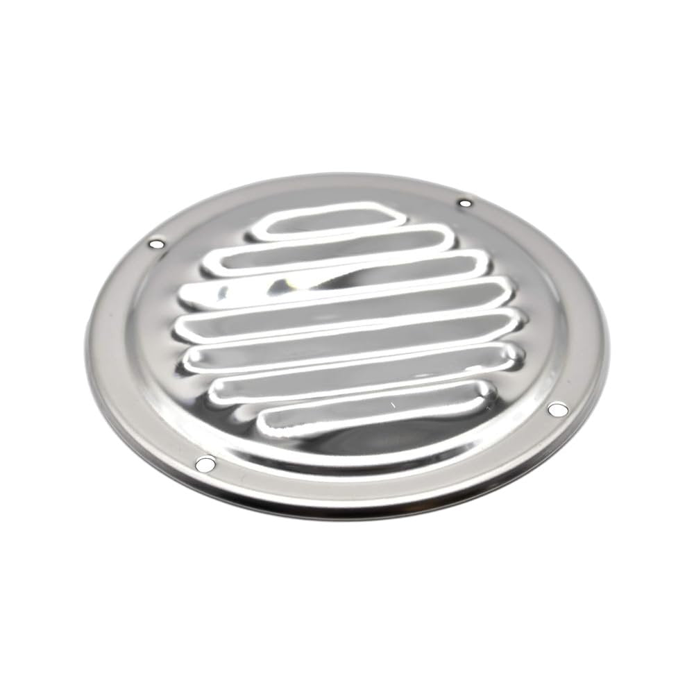 Marine City 304 Stainless Steel Round Louvered Vent – 5 Inch, Weather-Resistant Marine City