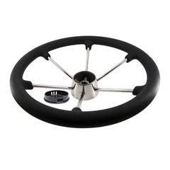Marine City Stainless Steel 5 Spoke Steering Wheel 16 Inches, PU Foam Grip