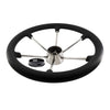 Marine City Stainless Steel 5 Spoke Steering Wheel 16 Inches, PU Foam Grip