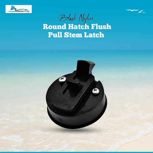 Marine City Nylon Round Hatch Flush Pull Stem Latch, 2-2/5”, Durable (Pack of 4)