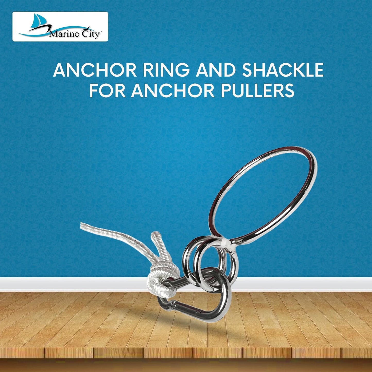 Marine City Boat Anillo de anclaje resistente y grillete para tiradores de anclaje Accesorios marinos