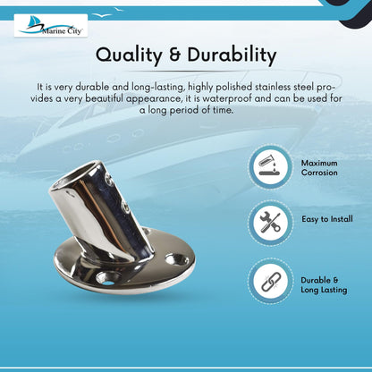 Marine City Heavy Duty Stainless Steel Boat Hand Railing Fittings - Rustproof
