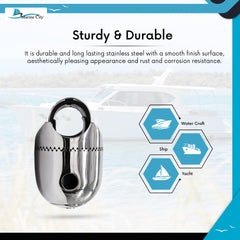 Marine City Soporte de riel de trinquete para antena de acero inoxidable 316 con soporte con orificio para roscas macho estándar de 1 