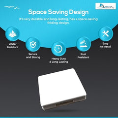 Marine City White Adjustable Folding Cup Holder – ABS Plastic (Pack of 4)