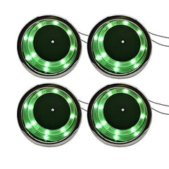 Marine City Stainless Steel LED Drink Cup Holder with 8 Green Lights & Drain