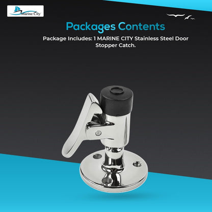 Marine City Stainless Steel Door Stopper Catch Set – Soft Stop, Anti-Collision Marine City