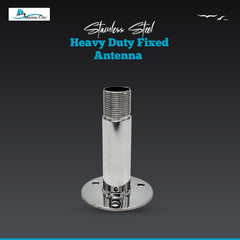 Marine City 4” Fixed Antenna Base – 304 Stainless Steel with 1”-14 Threads