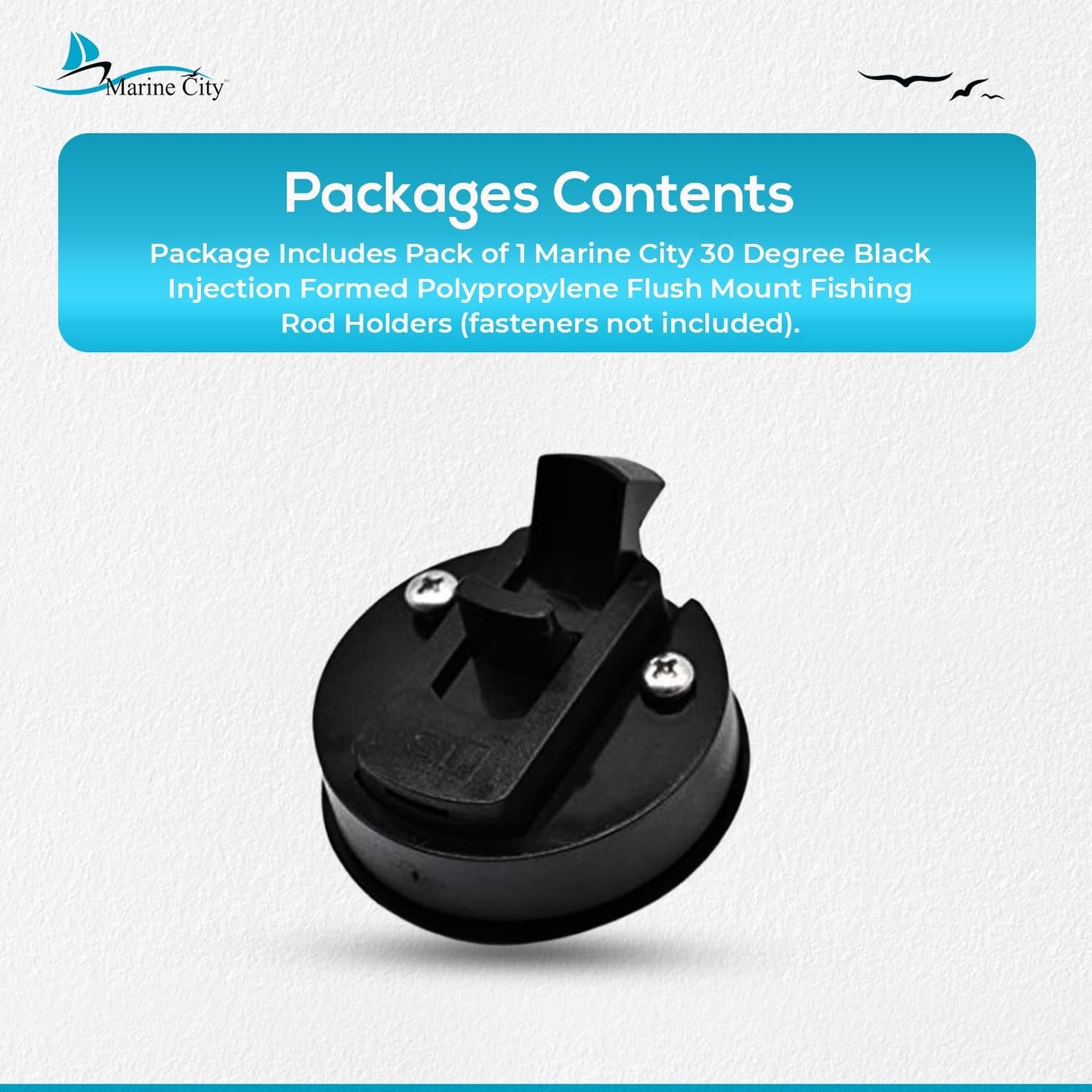 Marine City Nylon Round Hatch Flush Pull Stem Latch – 2-2/5” Corrosion-Resistant