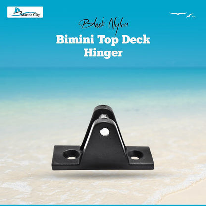 Marine City 2 Pcs Boat Bimini Top Nylon Black 80 Degree Deck Hinge Marine City Hardware