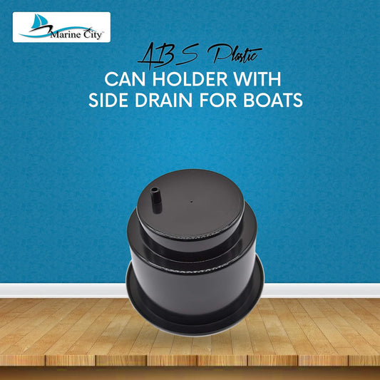 Marine City ABS Plastic Cup & Can Holder with Side Drain – Durable Drink Holder