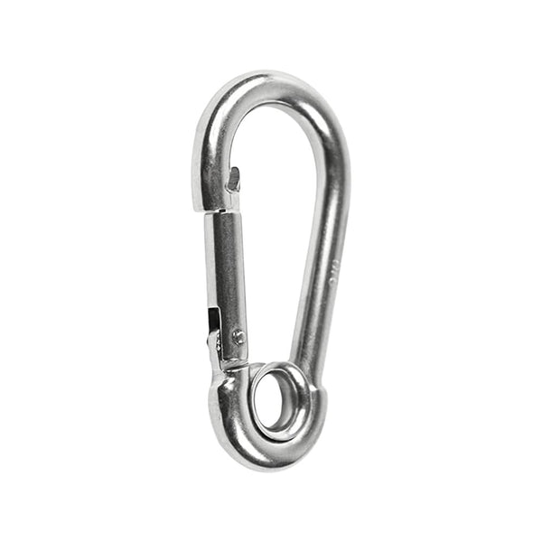 Marine City Carabiner Clip Snap Hook with Ring 4” 316 Stainless Steel, Rustproof