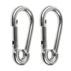 Marine City 316 Stainless-Steel 3-1/2” Carabiners/Clip Snap Hook with Ring for Sailing, Fishing, Hiking