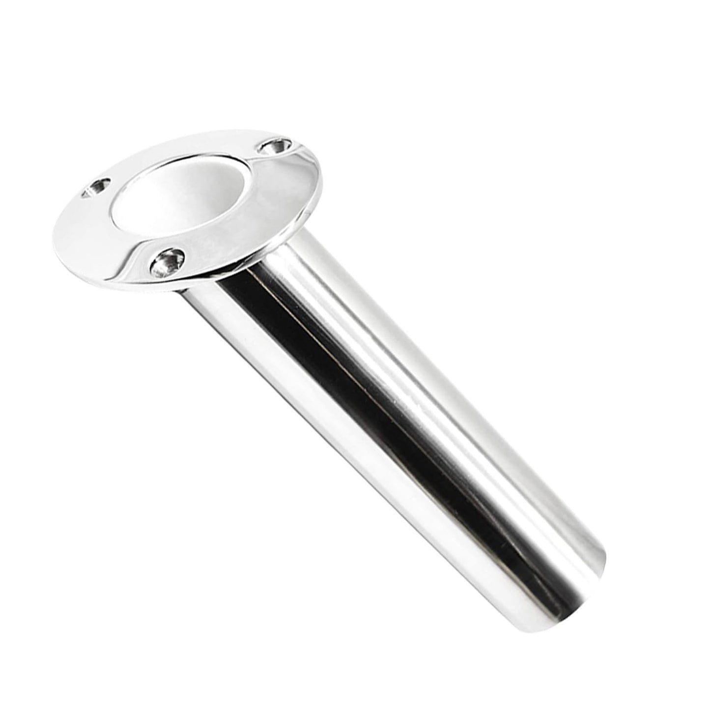 Marine City 316 Stainless Steel Flush-Mount Fishing Rod Holder with Drain