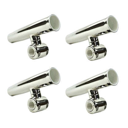 MARINE CITY Soporte para caña de pescar ajustable con abrazadera fuerte y resistente para rieles de 7/8 pulgadas y 1 pulgada (4 piezas)