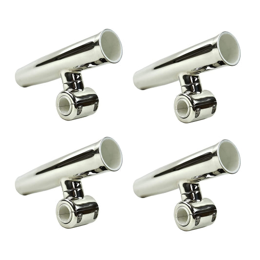 Marine City 304 Stainless Steel Clamp-On Adjustable Fishing Rod Holder (4 Pcs)
