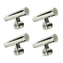 MARINE CITY Soporte para caña de pescar ajustable con abrazadera fuerte y resistente para rieles de 7/8 pulgadas y 1 pulgada (4 piezas)
